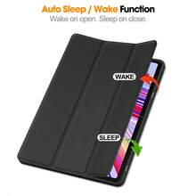 Funda protectora XYS ACS, compatible con Redmi Pad Pro 12.1 pulgadas modelo 2024, POCO Pad y Mipad 6 Tablet, funda protectora de PU inteligente, modo de suspensión/activación automático - Negro - Ver 6