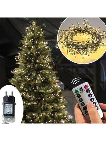 Cluster String Lights,With Green Copper Wire,Led Fairy Lights,Cluster Christmas Tree Lights,For Outdoor Christmas Tree New Year Party Garden Home Patio Terrace Christmas Decoration Christmas Decoration XMAS Decor Christmas Tree Gift Decor Thanksgiving Wedding Home Decor Home Decor Fall Decor Autumn Decor Birthday Decorations For Gifts Party Supplies Indoor Outdoor Garden Holiday Festival Decor Halloween Decor Wall Decor Halloween Ornaments