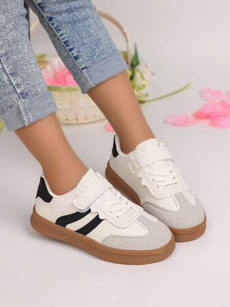 1 Pair Children's Autumn New Fashion Sneakers, Girls' Stylish Skate Shoes, Design Versatile For Boys & Girls Outdoor, Party, Travel