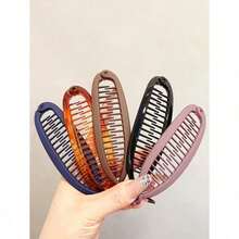 Wave Hair Clip, Simple Banana Clip, Hair Volume Advanced Sense Of Large Vertical Clip, The Back Of The Head A Clip, Half Updo High Ponytail Clip, Female Back Of The Head Coiffure Magic Weapon Mother Day Gift,Mother's Day,Mother's Day,Mothers Gifts Day Home Bathroom Decor Summer - 彩色 - 查看 6
