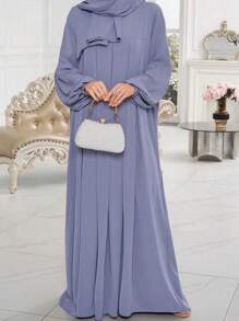 1pc Discounted Abaya (Without Headscarf), Suitable For Muslim/Islamic Women's Daily Wear, All Season - Multicolor - View 19