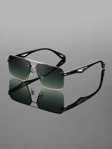 1 件复古金属男士时尚眼镜，经典大镜框