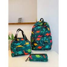 Summer Kid's Cute Cartoon Pattern Backpack Set - Large Capacity With Pencil Case Handbag Water Bottle Holder Back To School - Please Refer To The Pictures for Dimensions - View 2