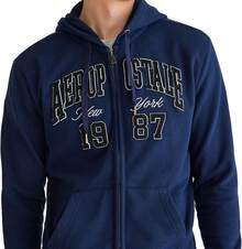 Men's Aero Logo Full Zip Hoodie-Arch - Cadet Navy - View 2