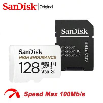  SanDisk Micro SD Card, U3 4K V30 Memory Card, 32GB 64GB 128GB 256GB 512GB TF Flash Card, Suitable For Monitor/Camera/Dash Cam, SQQNR