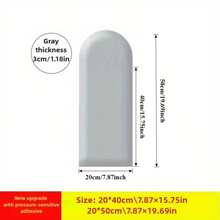 1pc 3cm/1.18in Thick & High Elastic Baby Wall Guard, Widened Solid Color Foam, Self-Adhesive Waterproof, Rounded Edge Arc Design Anti-Collision, All-Purpose Corner & Edge Protector For Nursery, Suitable For Daily Use