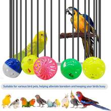 9 件装鸟铃球套装，用于咀嚼玩耍训练，彩色鹦鹉笼子零食玩具，玄凤鹦鹉，长尾小鹦鹉，锥尾鹦鹉，小宠物脚，小猫小狗，颜色随机 - 彩色 - 查看 4