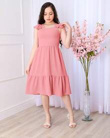 Short Plain Tank Top Dress - Rosa coral - Ver 2