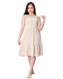 Short Plain Tank Top Dress - Beis - Ver 2