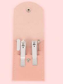 4-Piece Stainless Steel Manicure Set Include Nail Clipper And Portable Nail File, Professional Grooming Tool Kit For Travel Or Home Use - Multicolor - View 9