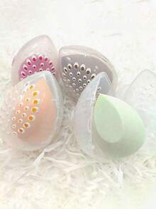 3-Grid Makeup Storage Box - Suitable For Cosmetics, Jewelry, Makeup Sponges, Bathroom, Bedroom Desk Storage, Ideal Gift For Girlfriend - Baby Pink - View 5