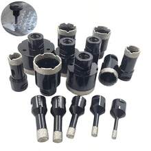 1 pieza Juego de brocas de corona de diamante con rosca M14 para perforar porcelana, azulejos, granito y mármol, herramientas de sierra de agujero seco al vacío