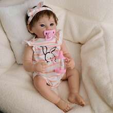 Lifelike Reborn Baby Dolls Girl Realistic Newborn 19 Inch Handmade Full Body Soft Vinyl Real Life Dolls Toddler Baby Dolls Gift Set For Kids Age 3+