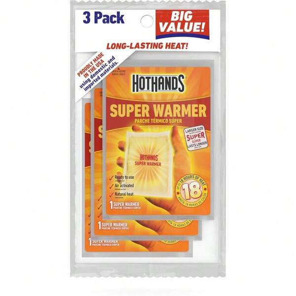 Body & Hand Super Warmers - Air-Activated, Up To 18 Hours Of Heat - 3 Individual Warmers