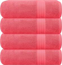 Ultra Soft 8-Piece Towel Set -% Ring Spun Cotton, 2 Oversized Bath Towels 27x54, 2 Hand Towels 16x28, 4 Wash Cloths 13x13 - Daily Use, Hotel & Spa - Olive Green, Luxury Towel Set - 珊瑚橙 - 查看 10