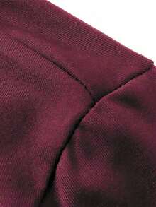 Women's Elegant Stand Collar Floor-Length Dress | Mermaid Hem Bell Sleeves Slim-Fit Casual Outfit | Suitable For Commute, Date, Gathering, Banquet, - Burgundy - View 9