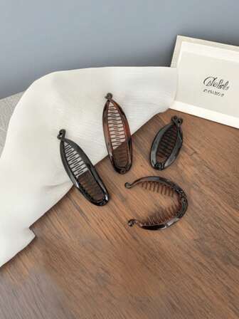 4个/2个/1个大号发夹，多色琥珀香蕉夹，马尾夹，法式优雅高顶发夹，扭扭夹，发饰，发饰，配饰，女士发饰，秋季，旅行，美发工具，女士配饰，美发用品，秋季，头发，发饰，配饰，女士发饰，旅行，发饰，女士配饰，发饰，女士发饰，美发工具，美发用品，用品，美容配饰，礼物，旅行，女士礼物，美发用品，圣诞礼物