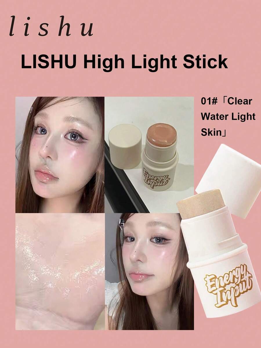 lishu 高光棒，清晰自然，自然妆容底妆、高光、腮红和修容棒，提亮面部，打造水润肌肤 - 01 Clear Water Light Skin - 查看 1