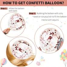 41件套玫瑰金气球套装，珍珠香槟金，玫瑰金和白色生日气球，金属玫瑰金亮片气球，适合女孩、女士生日派对、婚礼、新娘送礼会 - 彩色 - 查看 3