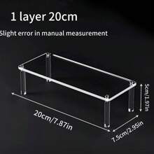 Suport multi-nivel pentru depozitarea cosmeticelor și obiectelor, cu 1 buc., cu configurații cu 5, 4, 3, 2 sau 1 strat, construit din material acrilic transparent. Acest organizator versatil este conceput pentru depozitarea cosmeticelor.