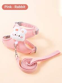 Pet Cat Dog Harness Leash Set, Small Cat Dog Leash Rope, Outdoor Cat Dog Traction Rope, Comfortable & Breathable - Multicolor - View 16