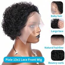 bling hair 13x4 Deep Wave Lace Front Wigs Human Hair Pre Plucked 180% Density Transparent, 13x6 Lace Frontal Wigs For Women, 6x4 Glueless Human Hair Wigs Pre Plucked Pre Cut, 5x5 No Glue Ready To Wear, Deep Curl Lace Closure Wigs Made Of Human Hair With Baby Hair, Beginner Friendly, Ready To Wear, 9x6 Closure Wig Bleached Knots - Natural Black - 查看 8