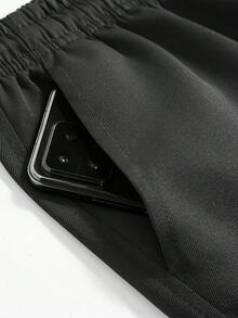 5条装男士夏季户外工装短裤 - 纯色（黑色、深灰色、浅棕色、藏青色、橄榄绿），涤纶面料，适合休闲街头服饰和户外活动 - 彩色 - 查看 4