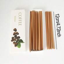 12 cm Räucherstäbchen, 12 Stücke/Box, geeignet für Wohndekoration, Outdoor-Camping, positive Energie, Meditation, reiner & langanhaltender Duft von Sandelholz, Salbei, Zeder, Kaffee, ca. 35 Stäbchen