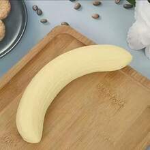 新款慢回弹香蕉减压玩具，质地轻盈柔软，无需电池，1：1逼真制造，适合成人派对、节日和生日派对礼物 - 彩色 - 查看 4