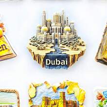 1pc Resin UAE Abu Dhabi Saudi Presidential Palace Desert Rose Eagle Camel Fridge Magnet, Meaningful Creative Gift For Travel Souvenir, Home Decor For Office, Bedroom, Kitchen - Multicolor - View 12