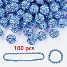 100pcs 10mm Shiny Disco Ball Beads - Shiny Yellow Plastic Beads, Reflective Surface, Suitable For Jewelry Making, DIY Crafts, Necklace And Earring Accessories, Jewelry Making Beads, Earring Components, Handmade Beads