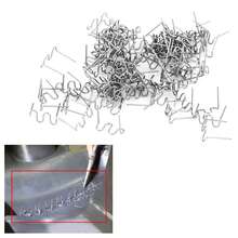 100pcs 0.8mm Auto Bumper Repair Pre Cut Welding Staples Repair Tool Kit "Wave" Style - Silver - View 1