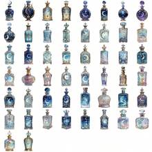 50Pcs Transparent Moon Water Bottle Stickers Funny Moon Decor Stickers Aesthetics Stickers Cute Cartoon Magic Stickers Clear Stickers Purple Blue Sticker PET Waterproof Stickers For Envelope,Water Bottle,Computer,Laptop,Phone,Luggage,Notebook,Fridge