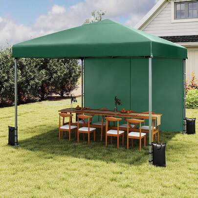 Gazebo pieghevole BALCONERA 3 x 3 m – Gazebo pieghevole impermeabile e anti-UV, tenda da giardino/tenda per feste con borsa per il trasporto e corde per patio, spiaggia, campeggio, mercato e festival