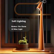 1 Stück kreative, minimalistische Atmosphäre Tischlampe, kabellose USB-Ladelampe für verschiedene Szenarien mit drei einstellbaren Helligkeitsstufen, lange Akkulaufzeit