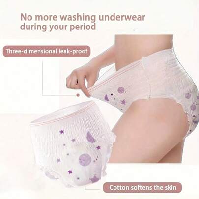 20 Stücke Damen undurchlässige Unterwäsche - nicht invasive Damenbinden, komfortable Nacht Damenhygiene Pads, Periode Hygiene Höschen, atmungsaktiv weich, 360° elastischer Bund, super saugfähige Einweg-Damenbinden