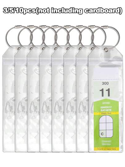 3/5pcs Of Cruise Clear Luggage Tag Bags With Loop Cruise Essentials Royal Caribbean Cruises And Celebrity Cruises Luggage Tag Holders Cruise Accessories For Cruise Lovers