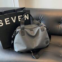 Women's Casual Solid Color Tote Bag, Crossbody - Grey - View 7