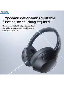 PHILIPS TAH2020 主動降噪頭戴式耳機 無線藍牙 超長續航力 舒適頭戴設計 高畫質通話 辦公室學習旅行耳機 黑色 - 黑色 - 查看 5