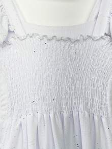 Women's Long Dress In Duna Fabric With Glitter, Casual Party Girls - 白色 - 查看 3