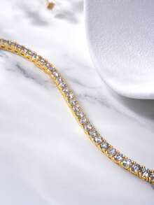 1pc 2mm-3mm Four-Claw Full Diamond Bracelet 925 Sterling Silver Shining Light Luxury And High-End Exquisite Fine Jewelry Gifts For Women - Tennis Bracelet - View 8