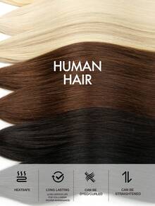 50pcs/Set Pre-Bonded K-Type Hair Extensions, Real Human Hair, Straight, 30g/Pc, U-Tip Extensions Suitable For All, Keratin Fusion High Quality Real Human Hair Machine Weft, Remy Nail U Tip Hair Extensions, Ombre Effect, No Glue Needed, Ready To Wear, Suitable For Holidays, Parties, School, Brides, Gifts - Multicolor - View 9