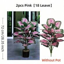 3件套大型逼真仿真植物套装,包含优雅的紫色植物、龟背竹和粉色植物,适用于家居、花园、阳台、窗台、庭院花盆和婚礼装饰 | 常绿仿真植物,无需维护的户外绿植,非常适合后院景观、办公室、家居装饰和园艺(不含花盆) - 彩色 - 查看 16