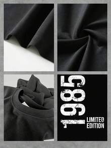 Camiseta de edición limitada para mujer con estampado gráfico desgastado de 1985. Cómoda y elegante camiseta para uso diario. Tejido suave. Regalo perfecto. Diseño moderno y único. - Negro - Ver 4