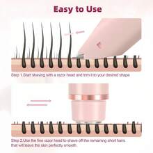 New Bikini Trimmer For Women,2 In 1 Double Head Eletctric Bikini Shaver, With Painless Ceramic Blades,Type-C Rechargeable,Women Electric Razors For Facial Face Chin Underarm Eyebrow