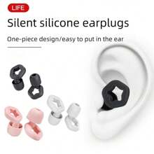 3 Paar geräuschblockierende Silikon-Ohrstöpsel in den Größen small, medium und large für Outdoor, Wohnheim, Schlafen, Schulbedarf