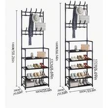 1 pieza Estantería de almacenamiento de múltiples capas, perchero de pie multifuncional para el hogar o dormitorio, gabinete para zapatos, estante para sombreros