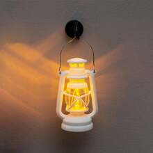 قطعتان مصباح زيت صغير قديم مغناطيس للثلاجة، ديكور مضيء، زخارف لعب منزلية لعيد الميلاد وعيد الهالوين