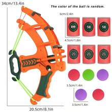 1 Set Bow And Arrow With Target Bucket, Foam Ball Archery, Bow And Arrow, Outdoor Archery, Interactive Game For 3-6 Years Old Boys And Girls, Bow And Arrow Game For Indoor Use, Children And Parent Shooting Toy With Target, Shooting Device For Competitive Skills Between Children And Parents (Random Ball/Target Color), Halloween, Christmas Gift - Multicolor - View 10