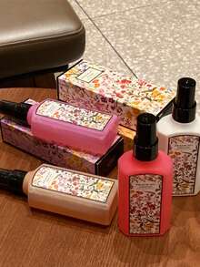 PEACH JO+ 1 Bottle 100ml Vanilla Coconut Fragrance Mist, Featuring Notes Of Cinnamon Bun, Lavender, Coffee, Lily Of The Valley, Jasmine, And Gardenia. Air Freshener, Portable Fragrance Spray, Refreshes Air With Long-Lasting Scent, Suitable For Living Room, Bathroom, Hotel, Christmas, Valentine's Day Gift. - Multicolor - View 3